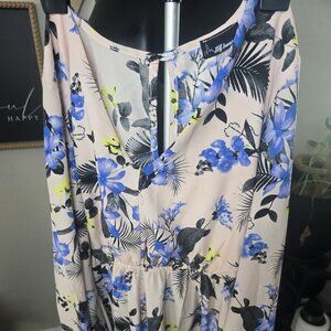 🌷 Pink Floral Shorts Romper | Vacation Ready | Size Small